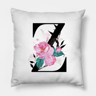 Floral Monogram Z Pillow