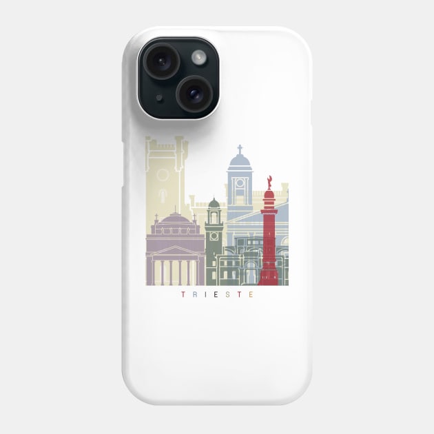 Trieste skyline poster Phone Case by PaulrommerArt