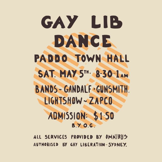 Gay Lib Dance (Vintage Australian Gay Liberation Poster) by SNAustralia