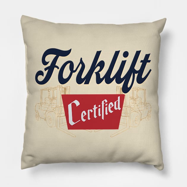 Forklift certified Pillow by Lemon Disco Designs