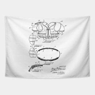 Football Protective Apparel Vintage Patent Hand Drawing Tapestry