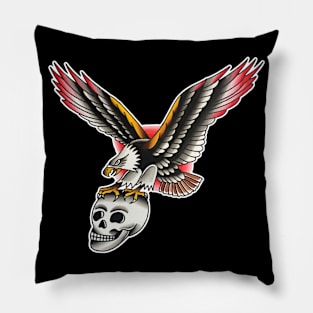 Chest Eagle and Skull Tattoo Design Pillow