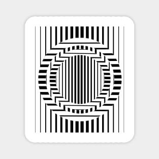 Black and white Geometric modern Magnet