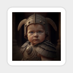 A Cute Gladiator Baby Magnet