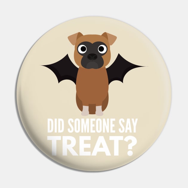 Boxer Dog Halloween Trick or Treat Pin by DoggyStyles