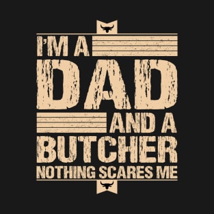 Butcher Butchery Dad Fathers Day Gift Funny Retro Vintage T-Shirt