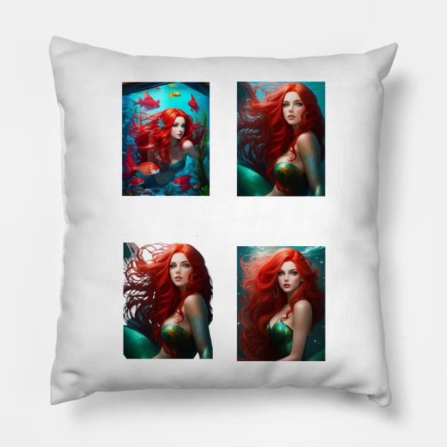 Little Sirenas Pillow by MGRCLimon