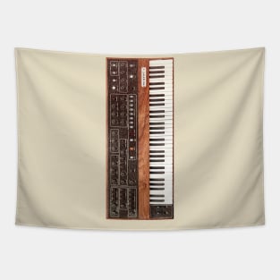 Vintage 70s Keyboard Synthesizer Tapestry