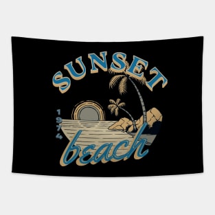 Sunset Beach 1974 Tapestry