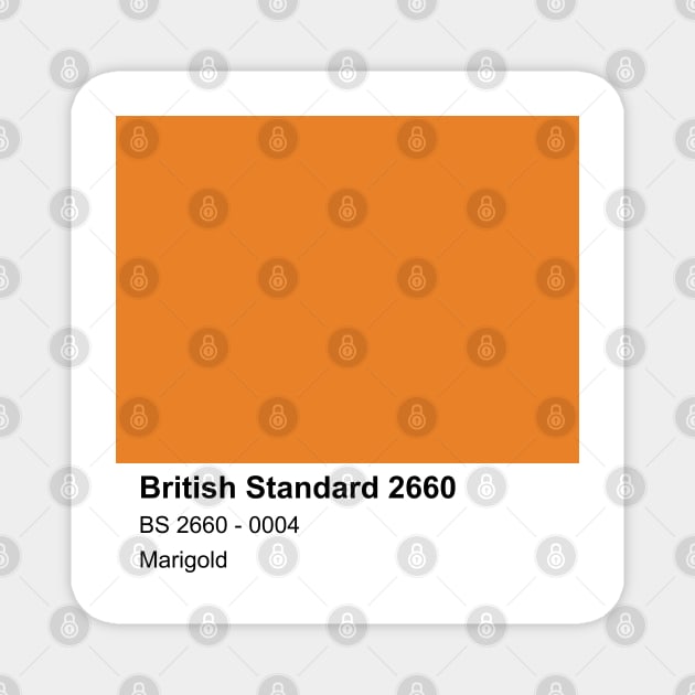 Marigold Yellow British Standard 0004 Colour Swatch Magnet by mwcannon