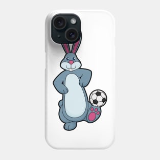 Rabbit as Soccer player with Soccer ball Phone Case