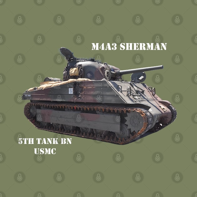 M4A3 Sherman white text by Toadman's Tank Pictures Shop