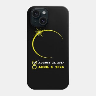 Eclipse Checklist 2024 Total Solar Eclipse Party April 8 Phone Case