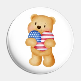 4 july Independence Day Pin