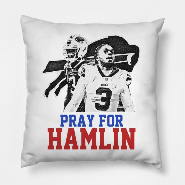 Pray for Hamlin Pillow by Abiarsa