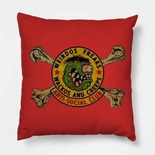 Weirdos, Freaks, Wackos, and Creeps Anti-Social Club 1967 Pillow