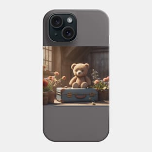 Teddy Bear at His Cottage Phone Case