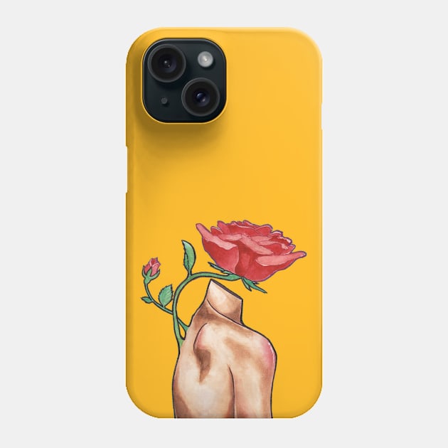 Rose Head Phone Case by suzytwinkle_art