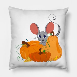 Mouse & Pumpkins Pillow