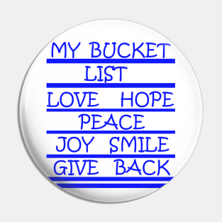 Bucket List Pin