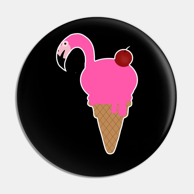 Flamingo Lover, Icecream Dripping Pin by dukito