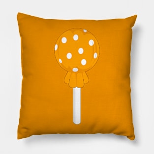 Yellow polka dot lollipop Pillow