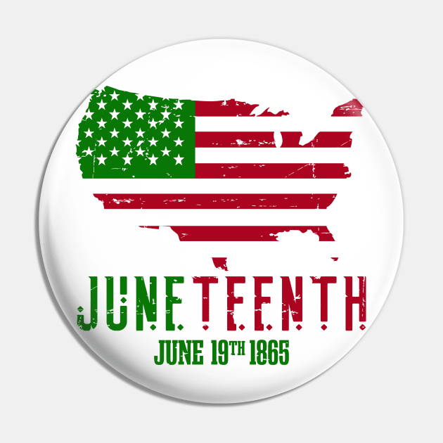 Juneteenth American flag Pin by Gigart