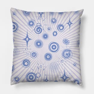 Blue space. Pillow