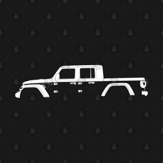Jeep Gladiator (JT) Silhouette by Car-Silhouettes