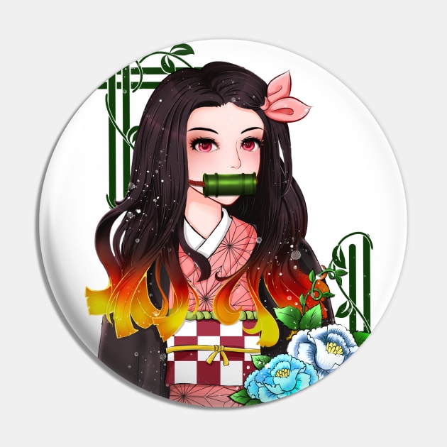 Nezuko Pin by  Chirido_Bin