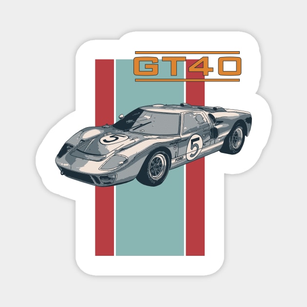 Ford GT40 Magnet by Joshessel