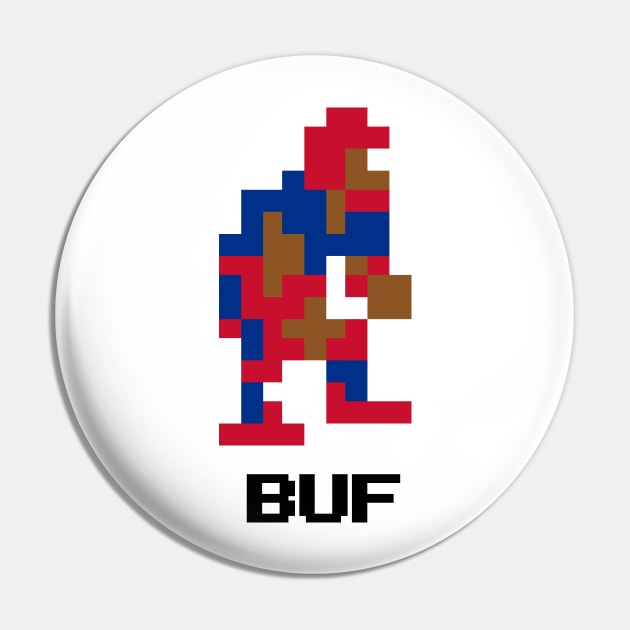 8-Bit Linebacker - Buffalo Pin by The Pixel League