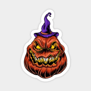 Pumpkin witch Magnet