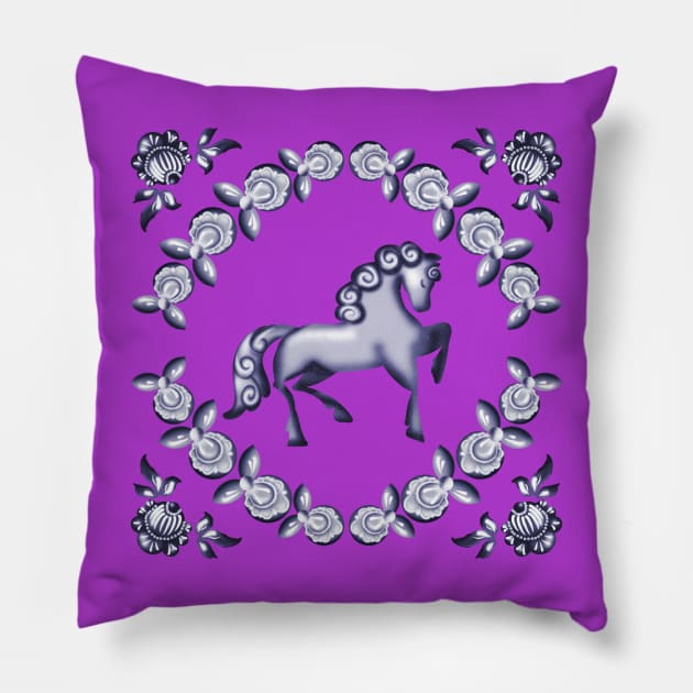 Wild horse Pillow by maryglu