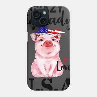 Pig Lady American. Phone Case