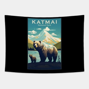 Katmai National Park Travel Poster Tapestry