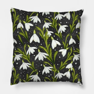 Snowdrop Flowers Pillow