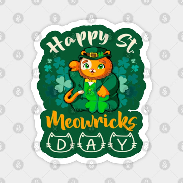 Leprechaun Cat Costume for St Patricks Day, Women, Youth Magnet by Designs by Romeo