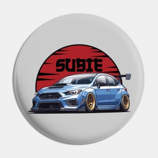 Impreza WRX STI Car Art - Subaru Stance Modified Sports Car Pin