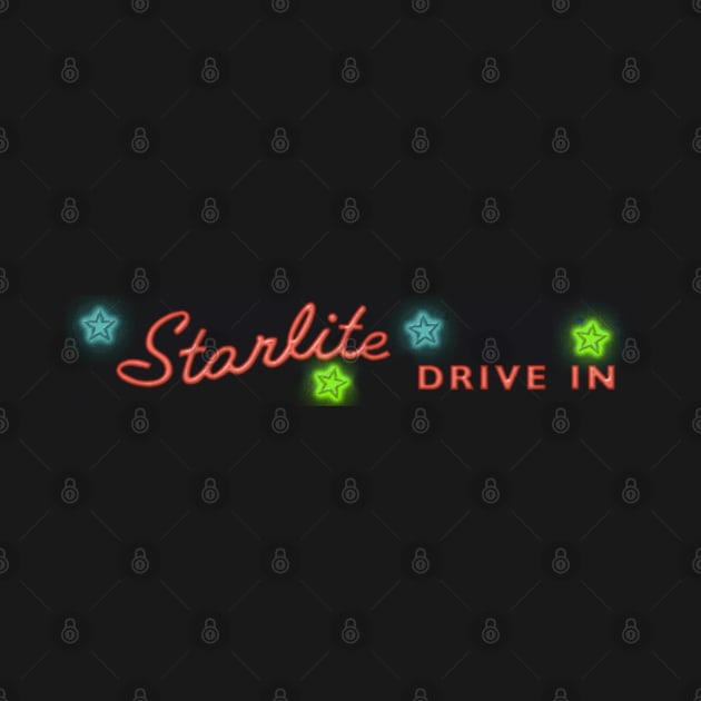 Retro Starlite Drive-In Movie Theater Vintage Durham, NC by Contentarama