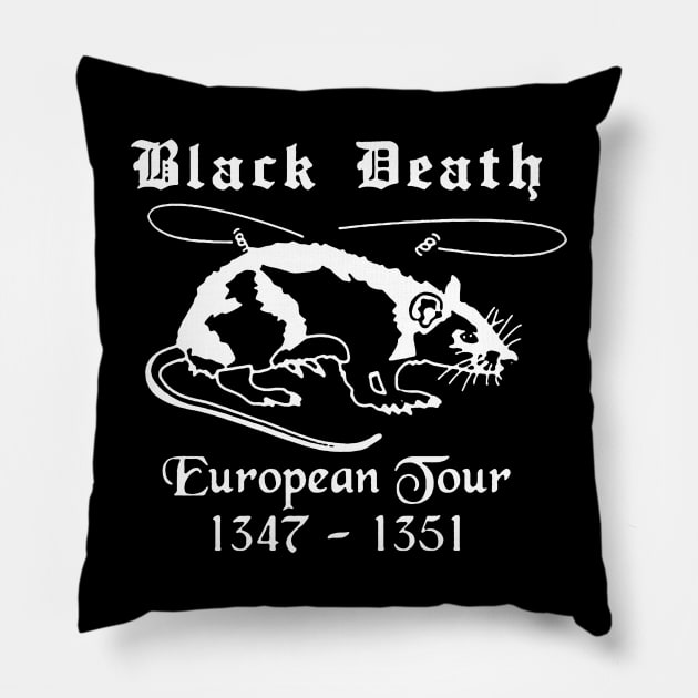 Black Death European Tour Pillow by tabkudn