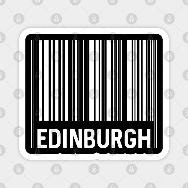 Edinburgh Bar Code Design (White) Magnet by MacPean