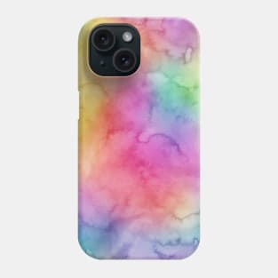 Bright Yellow Green Blue Pink Pastel Rainbow Watercolor Ombre Shades Phone Case