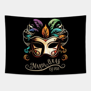 Womens  Mardi Gras Mask Tapestry
