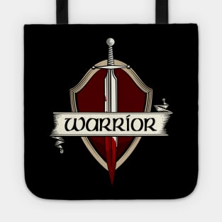 Sword Warrior Coat Of Arms Medieval Sword Fight Tote