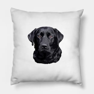 Labrador Retriever Black Dog Pillow