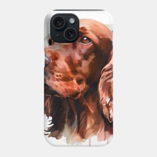 Red Irish Setter Watercolor Portrait Phone Case