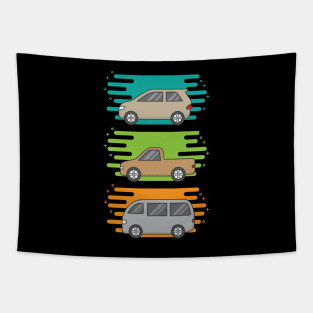 set modern flat design car Tapestry