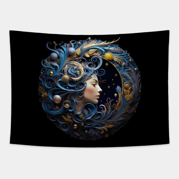 Celestial Goddess 01 Tapestry by Mistywisp