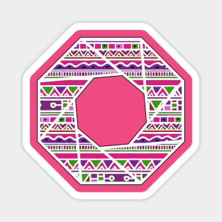 Ethnic octagon (pink) Magnet